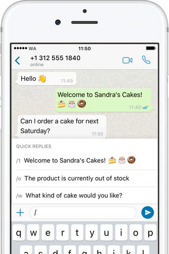 whatsapp business reply